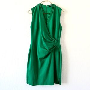 Ralph Lauren Emerald Green faux wrap dress 8